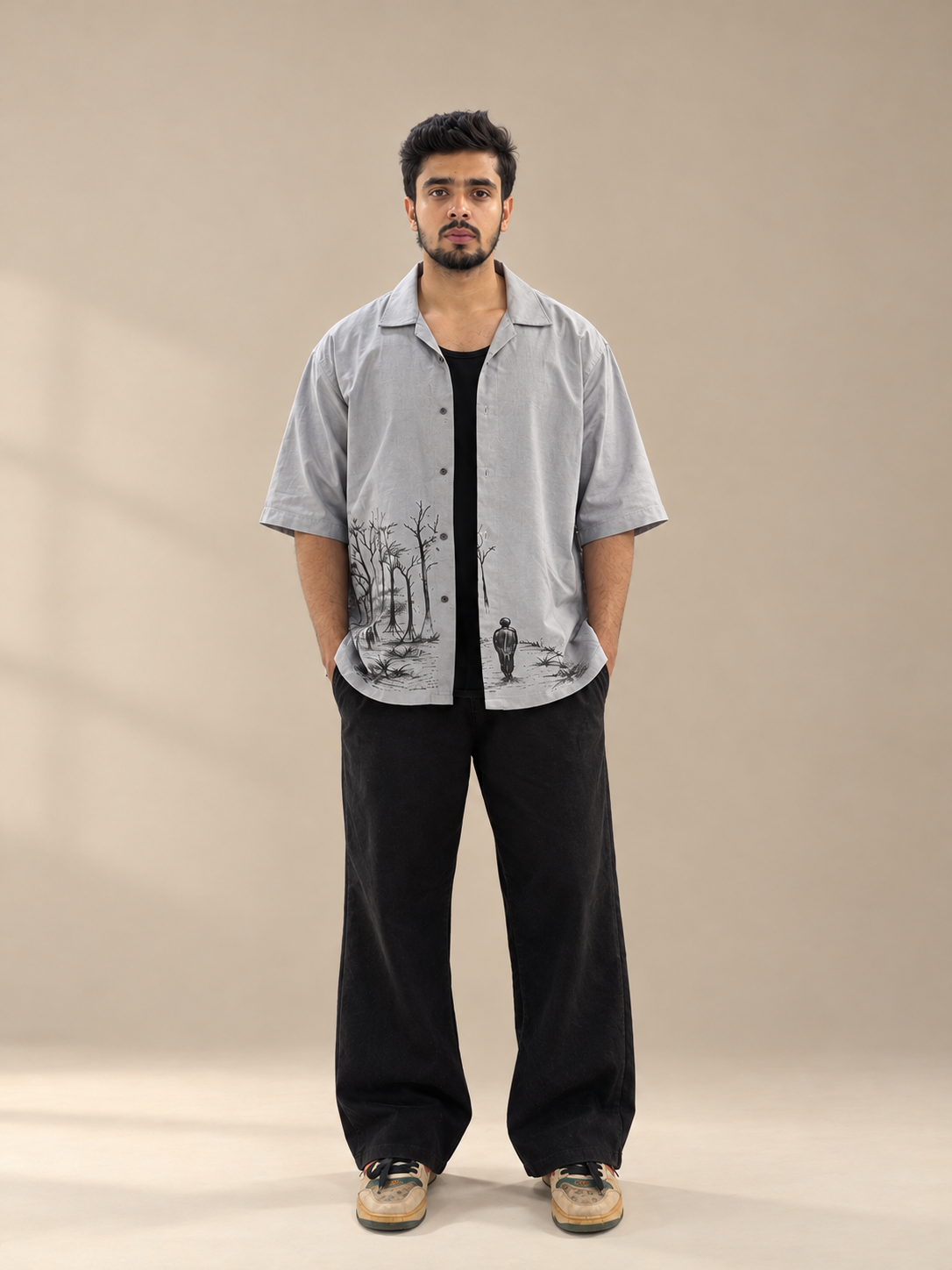 TANHA RAASTA
Oversized  Shirt