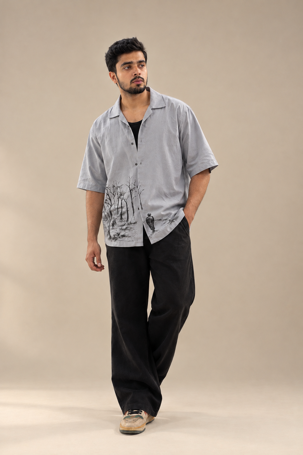 TANHA RAASTA
Oversized  Shirt