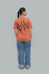 Unisex Rust Orange Minimal Logo T-Shirt – Premium Cotton | Everyday Comfort Fit