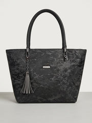 A front view of the charcoal grey tote bag with a 'NEWSTYLE' logo on a white background.